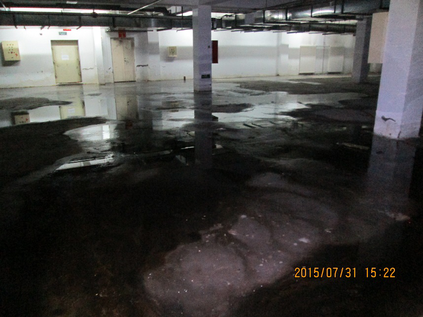 Repair the floor leaking in underground garage